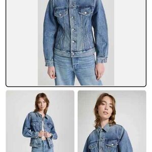 Citizens of Humanity Brynn Pinch Pleat Blue Denim Jacket